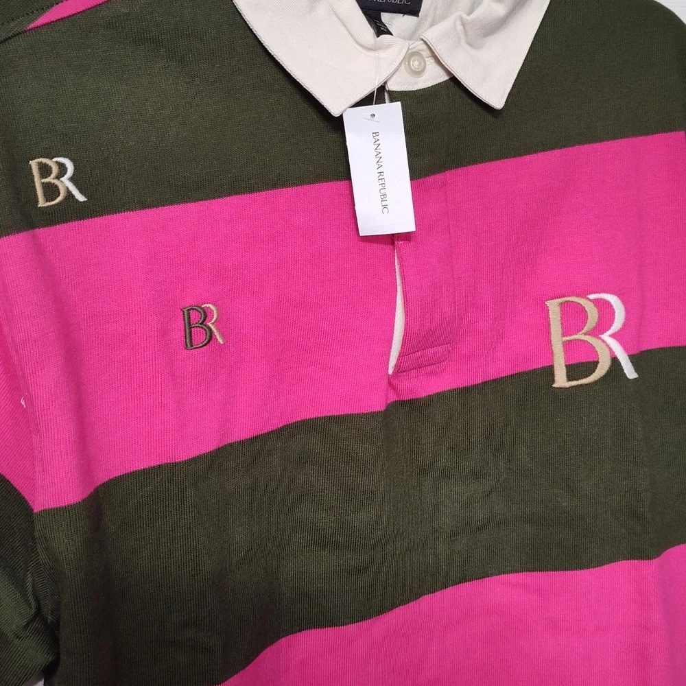 BANANA REPUBLIC LOGO RUGBY SHIRT